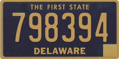 DE license plate 798394