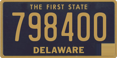 DE license plate 798400