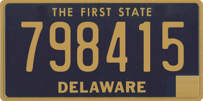 DE license plate 798415