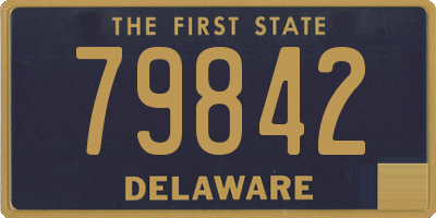 DE license plate 79842