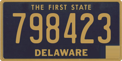 DE license plate 798423