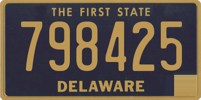 DE license plate 798425