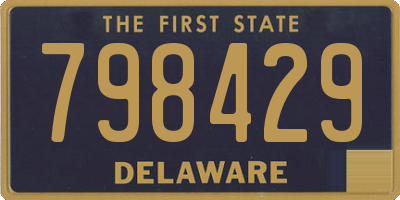 DE license plate 798429