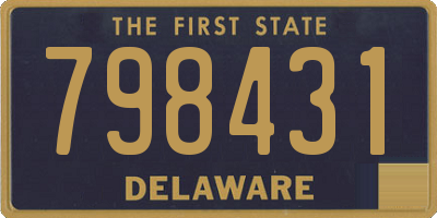 DE license plate 798431