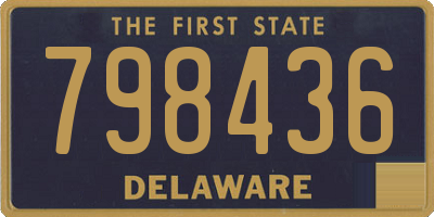 DE license plate 798436