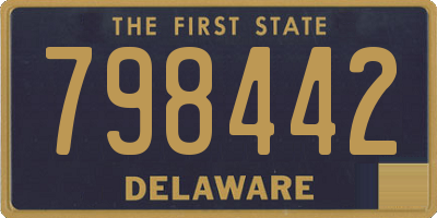 DE license plate 798442