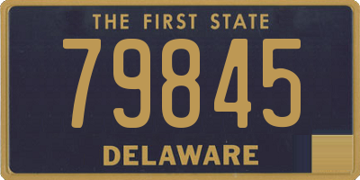 DE license plate 79845