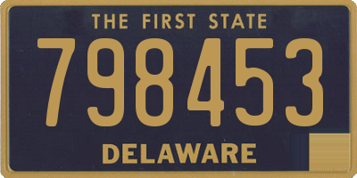 DE license plate 798453