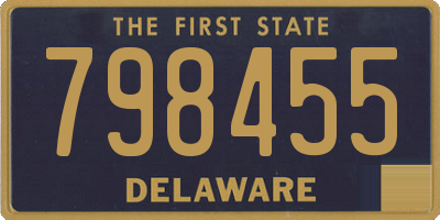DE license plate 798455