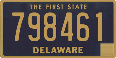 DE license plate 798461