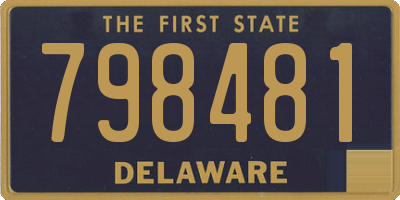 DE license plate 798481
