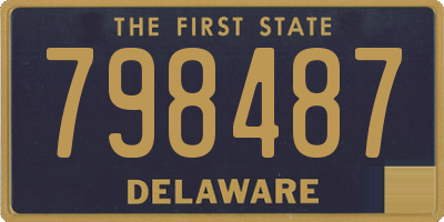 DE license plate 798487