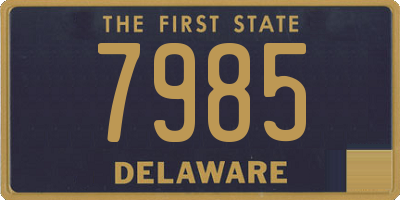 DE license plate 7985
