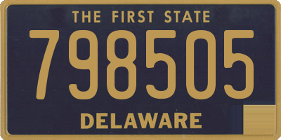 DE license plate 798505