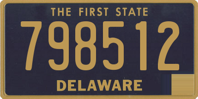 DE license plate 798512