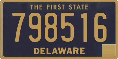 DE license plate 798516