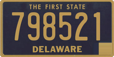 DE license plate 798521