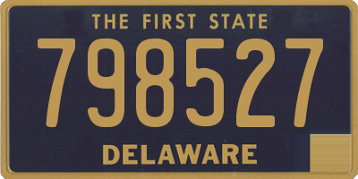 DE license plate 798527