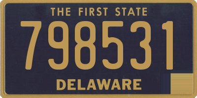 DE license plate 798531