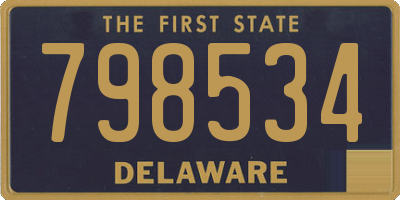 DE license plate 798534
