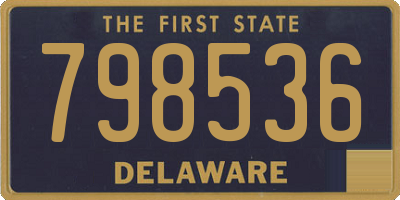 DE license plate 798536