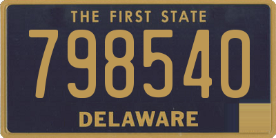 DE license plate 798540
