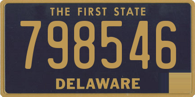 DE license plate 798546