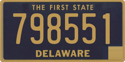 DE license plate 798551