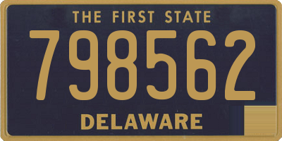 DE license plate 798562