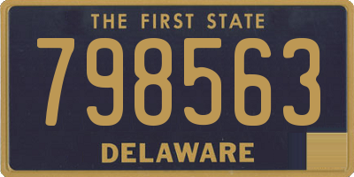 DE license plate 798563