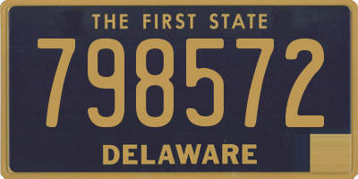 DE license plate 798572
