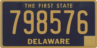 DE license plate 798576