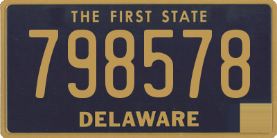 DE license plate 798578