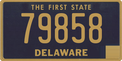 DE license plate 79858