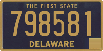 DE license plate 798581