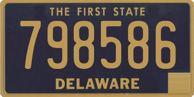 DE license plate 798586