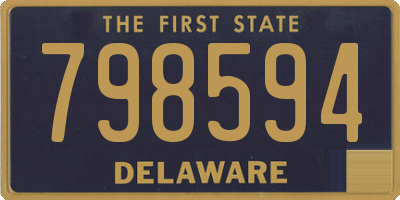 DE license plate 798594