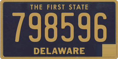 DE license plate 798596