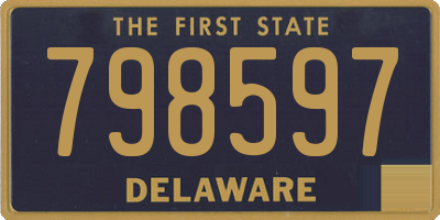DE license plate 798597