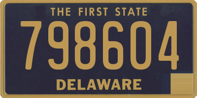 DE license plate 798604