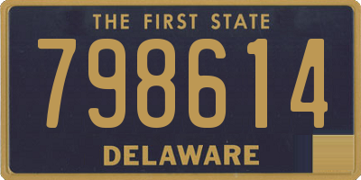 DE license plate 798614