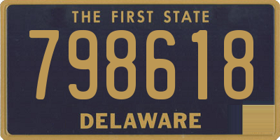 DE license plate 798618