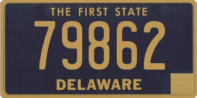 DE license plate 79862
