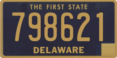 DE license plate 798621