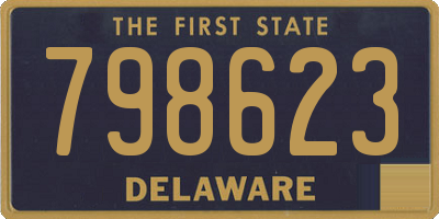 DE license plate 798623