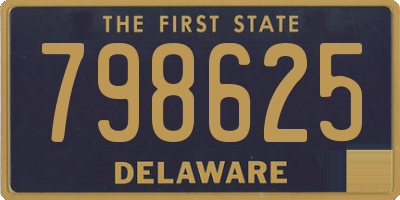 DE license plate 798625