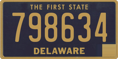 DE license plate 798634