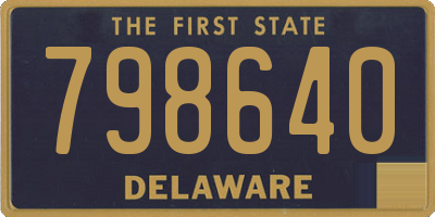 DE license plate 798640