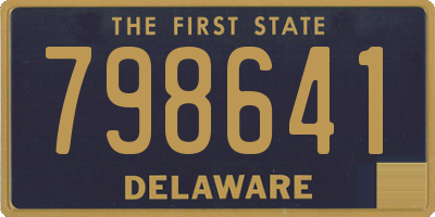 DE license plate 798641