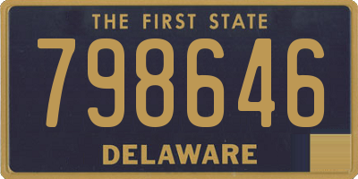 DE license plate 798646